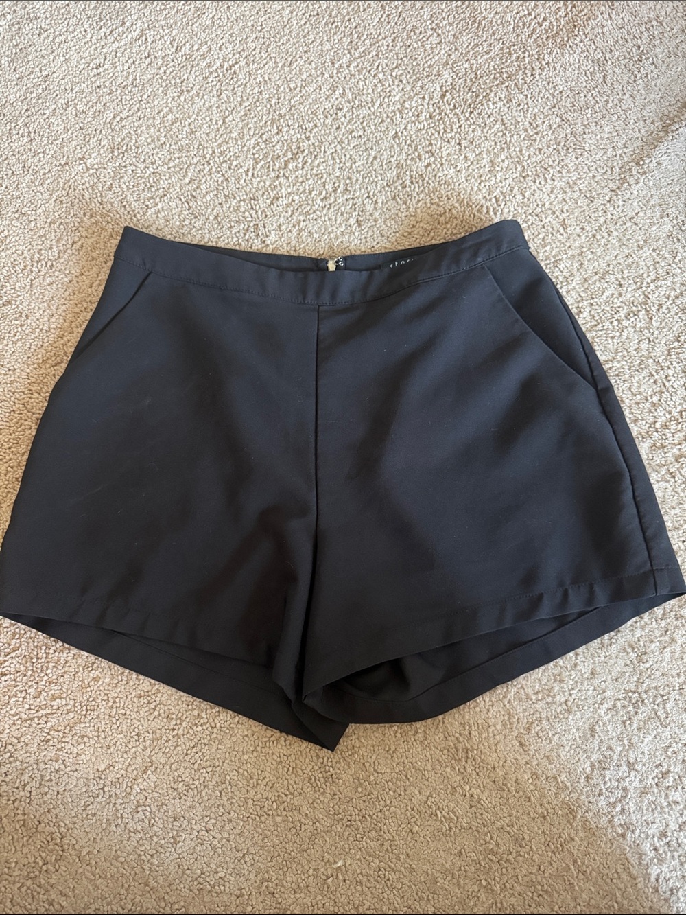 Black Women's Tailored High-Waist Shorts
